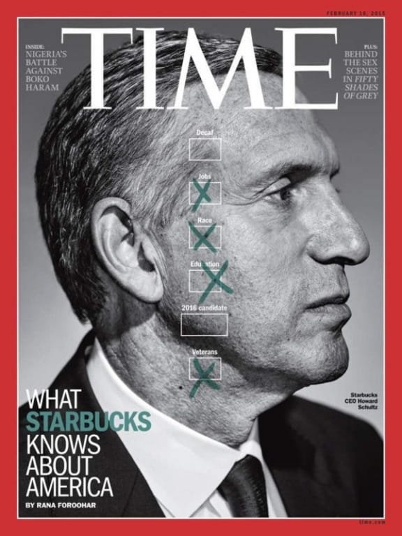 Chân dung Howard Schultz trên tạp chí Time