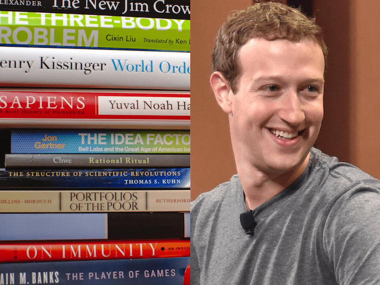 Mark Zuckerberg đã lập fanpage "A Year of Books" nhằm kêu gọi cả thế giới đọc ít nhất một quyển sách mỗi hai tuần. 