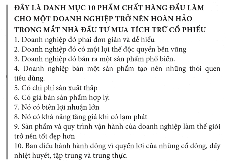 [Đầu tư 4 chữa M] Đừng tìm doanh nghiệp hoàn hảo, hãy chọn doanh nghiệp tuyệt vời