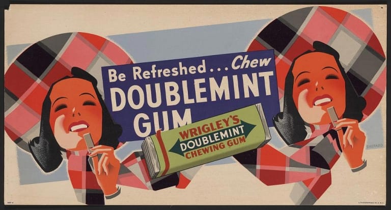 Thương mại hóa Doublemint là một điểm nhấn trong quá trình Wrigley xây dựng thương hiệu