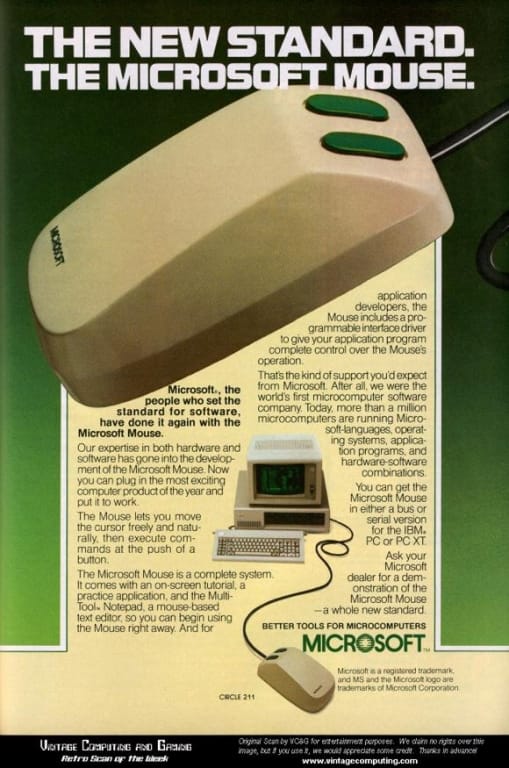  Năm 1983, các kỹ sư của Microsoft đã tìm ra cách làm cho chuột hoạt động thông qua cổng nối tiếp. 