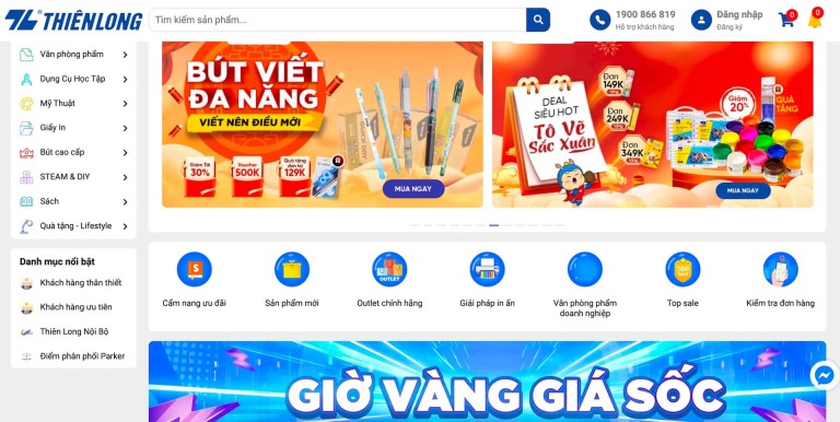Sản TMĐT của Thiên Long.